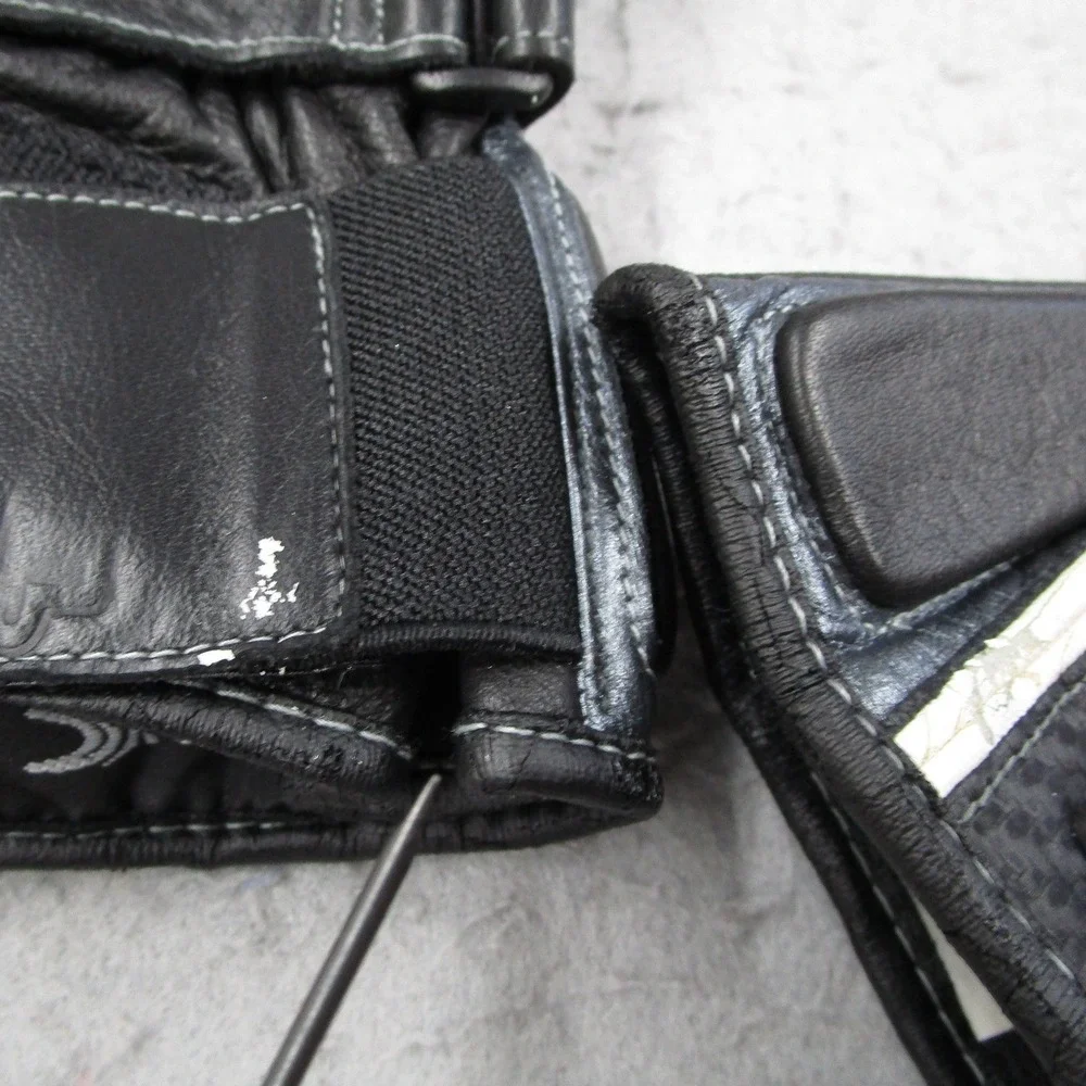 Joe Rocket Highside Women XL Motorcycle Gloves Leather Gunmetal Black JRG366